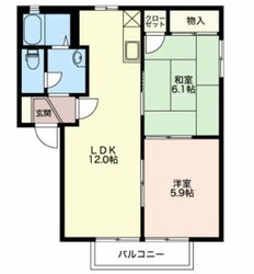 飯島駅 徒歩4分 2階の物件間取画像